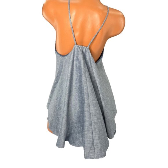 Milly Womens Light Blue Linen Blend Square Neckline Halter Top Size S - Picture 9 of 15